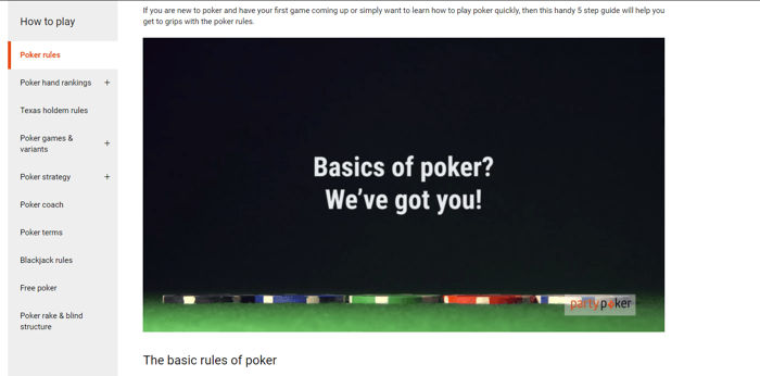 PartyPoker Learn