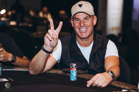 Shane Warne at the 2020 Aussie Millions